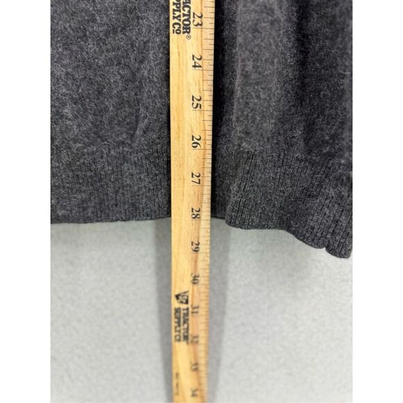 Pronto Uomo Mens Gray Long Sleeve V-Neck Knit 100% Cashmere Pullover Sweater Lar - Picture 4 of 6